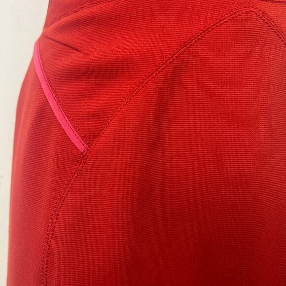 Zac Posen Womens Midi Cocktail & Party Dress XS V-Neck Red Halter Dress - Picture 10 of 16